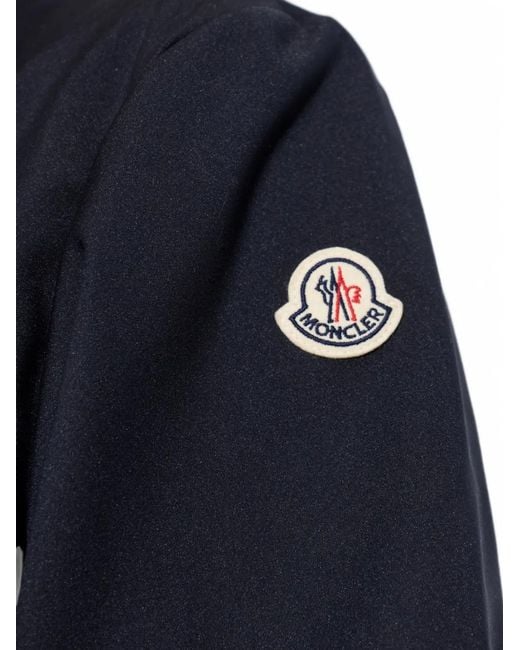 Moncler Blue Fourioun Logo-Patch Jacket for men