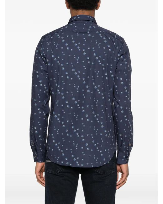 Paul Smith Blue Patterned Shirt for men
