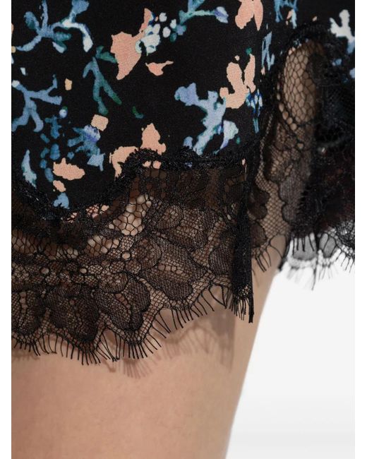 Pantalones cortos Noella con estampado floral y ribete de encaje Ulla Johnson de color Blue