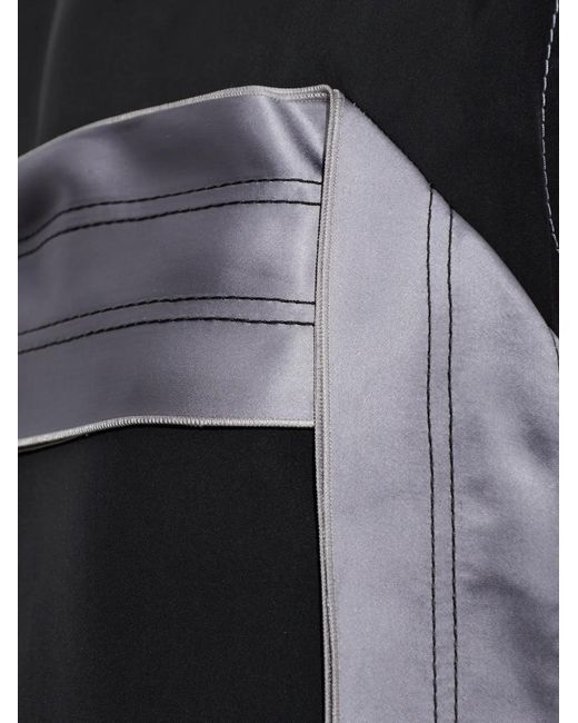 Marni Black Contrast-Trim Sleeveless Midi Dress