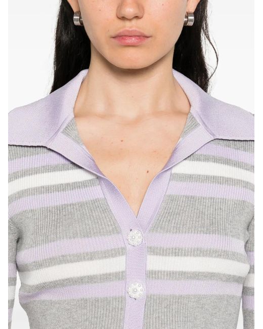 Self-Portrait Gestreept Vest in het White
