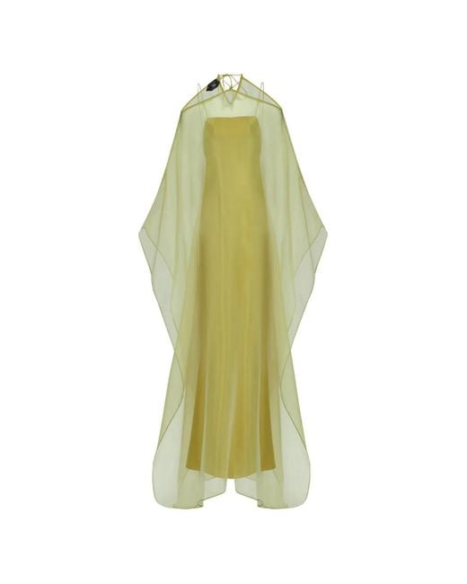 ‎Taller Marmo Green Sza Sza Spirito Kaftan Dress