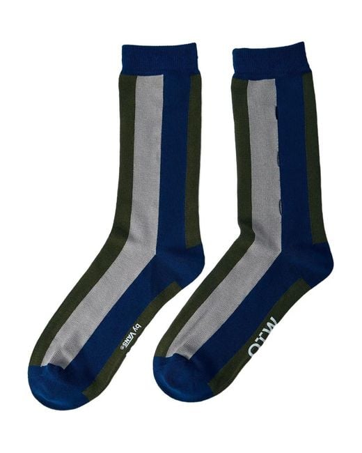 Vans Blue Striped-Knit Socks for men