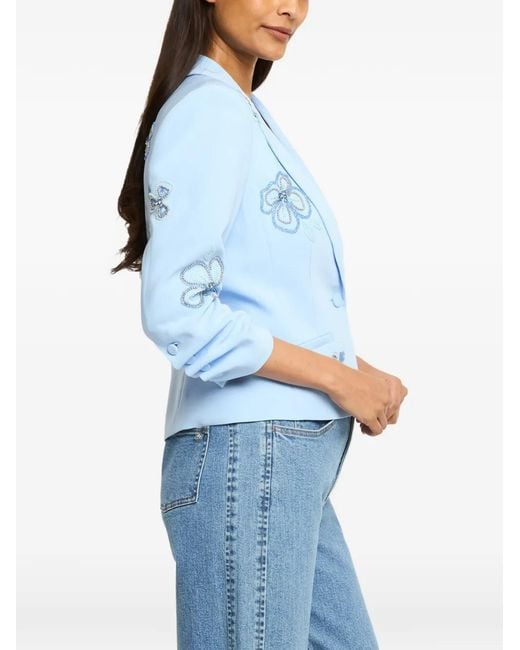 Cinq À Sept Blue Le Petit Khloe Beaded-Flowers Jacket