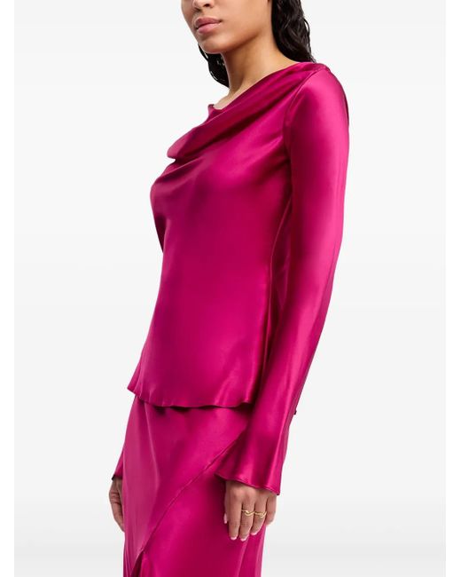 Alejandra Alonso Rojas Pink Silk Blouse
