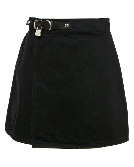 J.W. Anderson Black Padlock-Detail Belted Skirt
