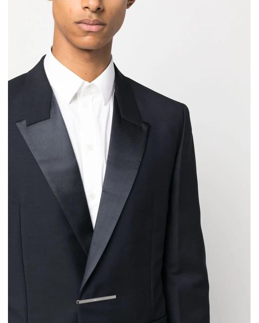 Givenchy Blue Single-Breasted Tailored Suit Jacket for men