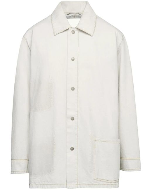 Maison Margiela White Denim Caban Jacket