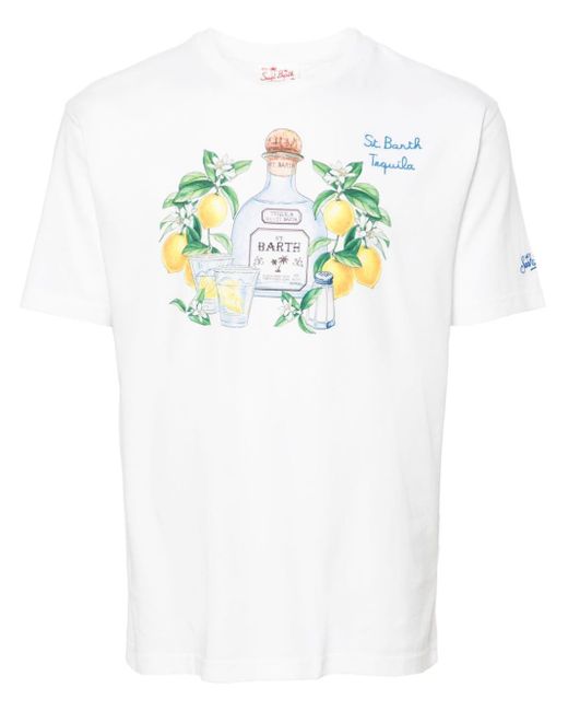 Mc2 Saint Barth White Tequila Boom Cotton T-shirt for men