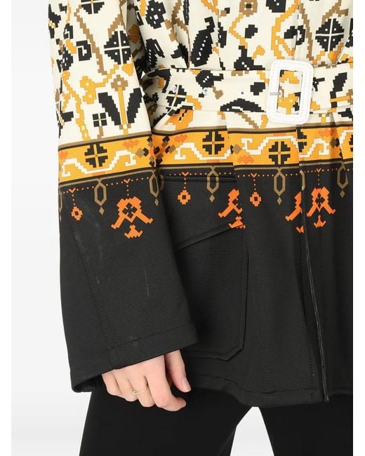 Maison Margiela Multicolor Geometric-Patterned Belted Jacket