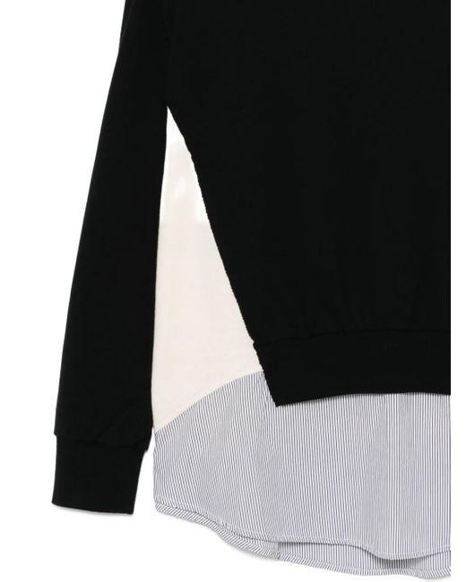 Undercover Black Layered Cotton Sweatshirt