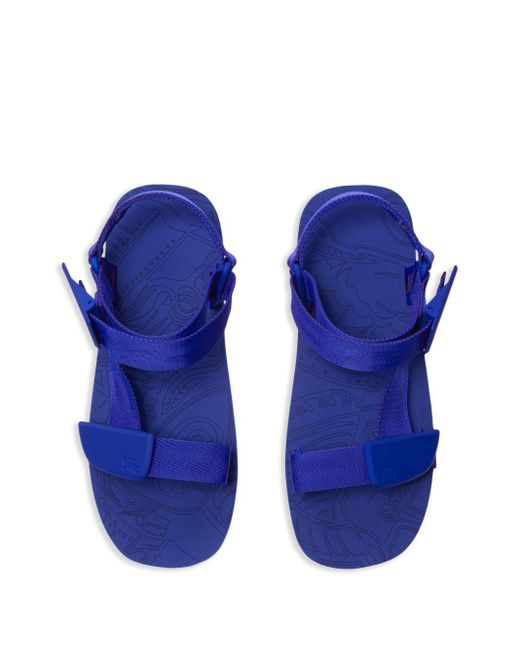 Burberry Blue Trek Flat Sandals for men