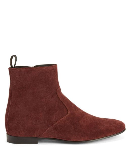Giuseppe Zanotti Brown Ron Panelled Suede Ankle Boots for men