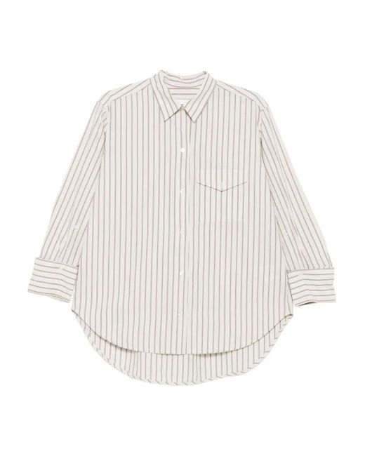 Citizens of Humanity White Shay Striped Pocket Shirt