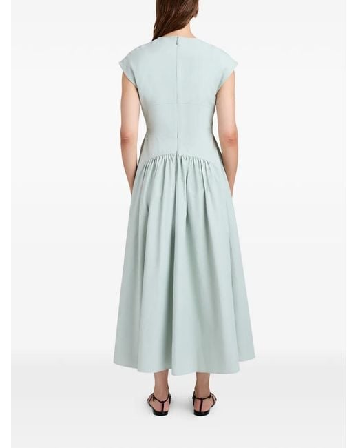 Proenza Schouler Blue Nyssa Ruched-Detail Maxi Dress
