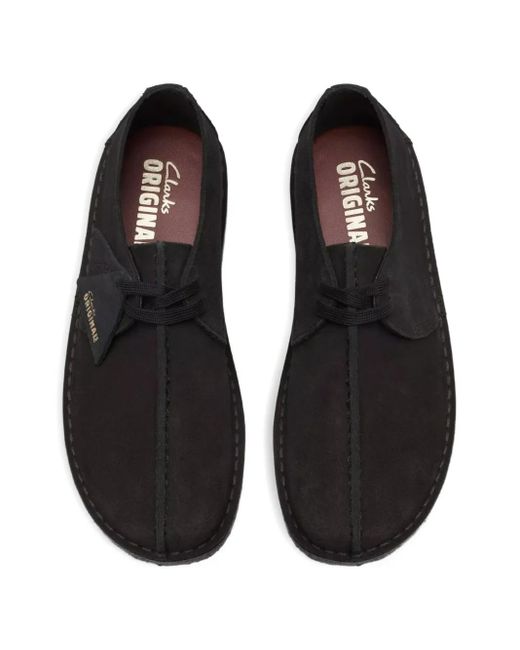 Clarks Black Wallabee Suede Lace-Up Desert Boots for men