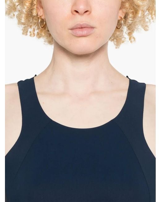 Patrizia Pepe Blue Racerback Mini Dress