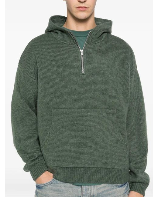 Stussy Green Half-Zip Hoodie