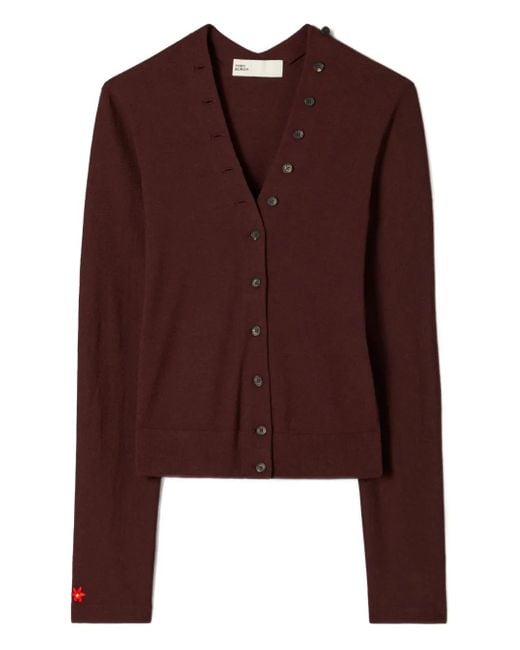 Tory Burchブラウン ニットカーディガン Vネック S Tory Burch Vネック カーディガン ブラウン | Lyst