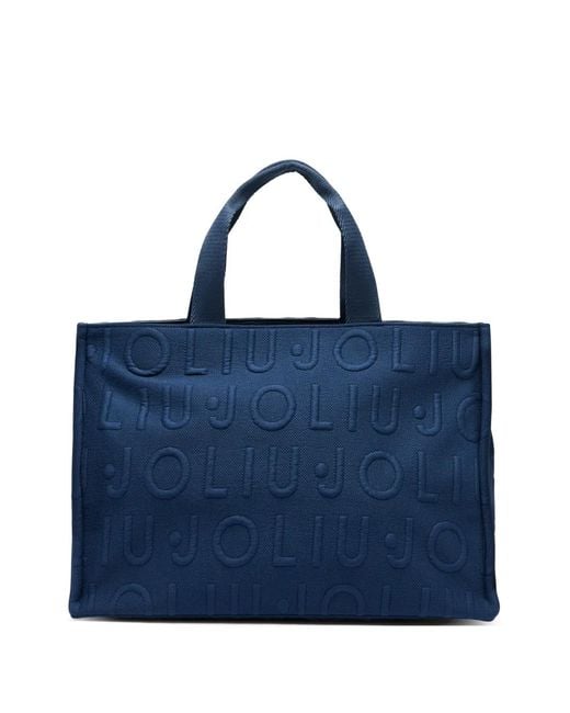 Liu Jo Blue Petrol-Colored Tote Bag