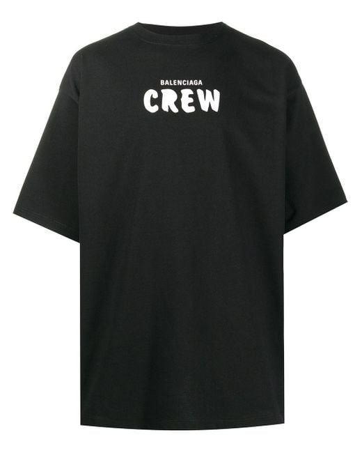 T-shirt Crew dalla Linea Ampia di Balenciaga in Black da Uomo