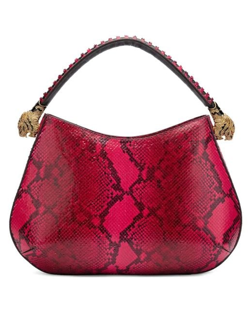 Roberto Cavalli Red Leather Shoulder Bag