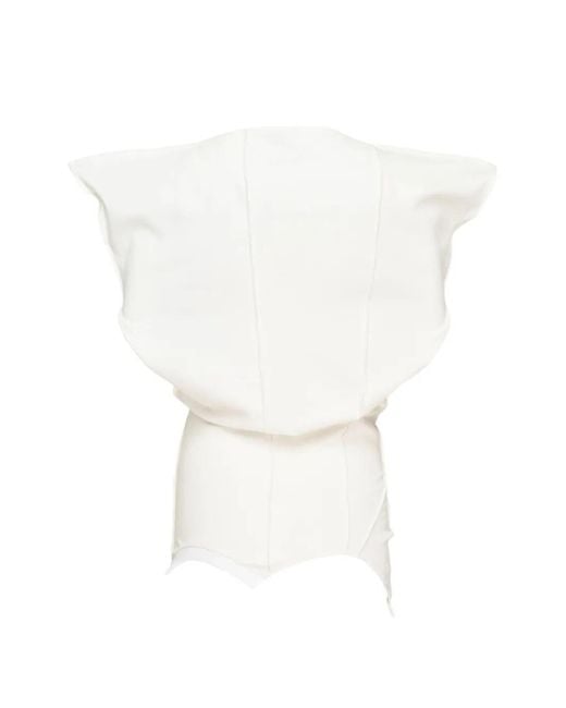 Caroline Hu White Panelled Cut-Out T-Shirt