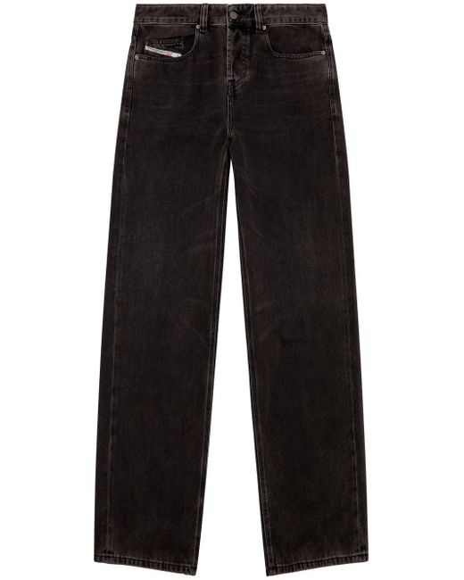 Jeans Dritti D-Macro 2001 di DIESEL in Black da Uomo
