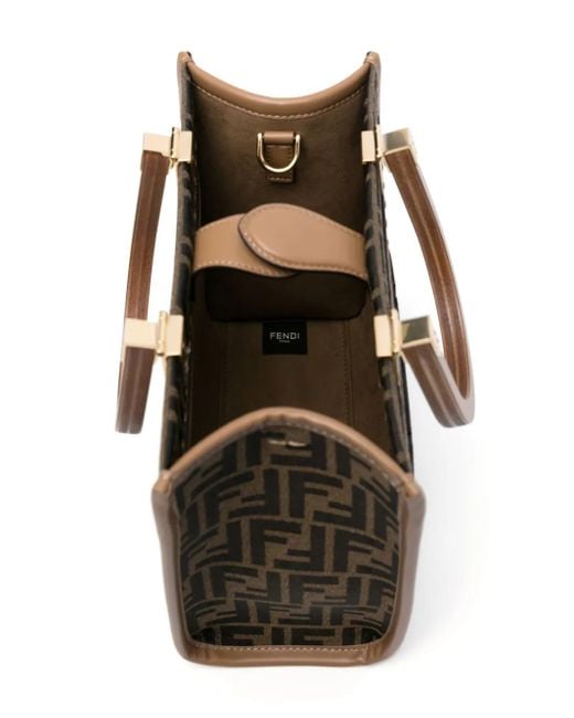 Fendi サンシャイン ハンドバッグ S Brown