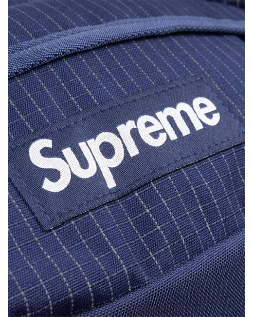 Marsupio Ripstop Con Logo di Supreme in Blue da Uomo