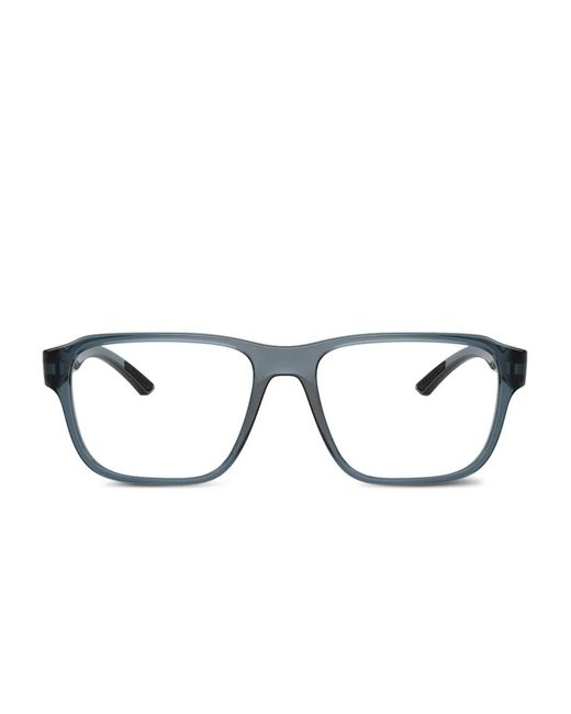 Prada Linea Rossa Blue Square-Frame Glasses for men