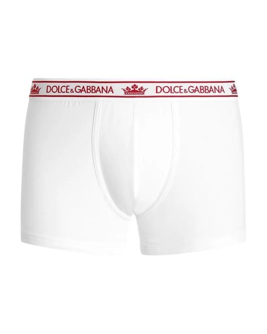 Dolce & Gabbana White Logo-Waistband Boxers (Set Of Three) for men