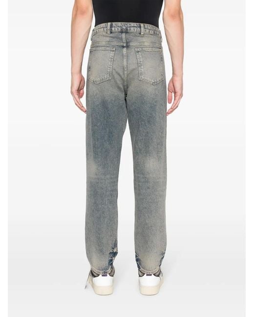 Represent Blue Belt-Loop Pocket Jeans for men