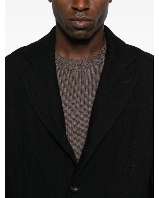 Masnada Black Single-Breasted Blazer for men