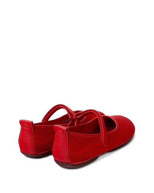Camper Red Right Nina Strappy Ballet Flats