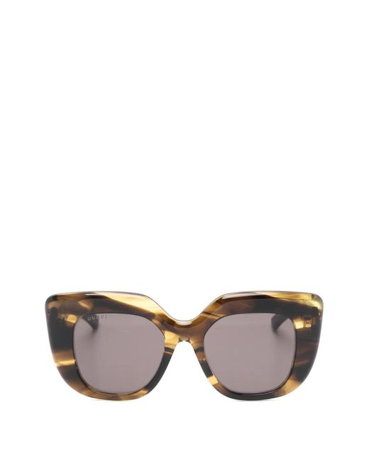 Gucci Gray Cat-Eye Frame Sunglasses