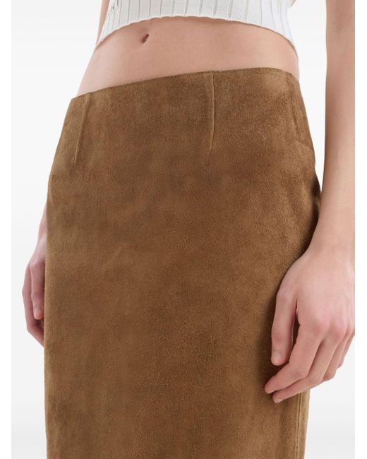 Falda de tubo larga lisa Marni de color Brown