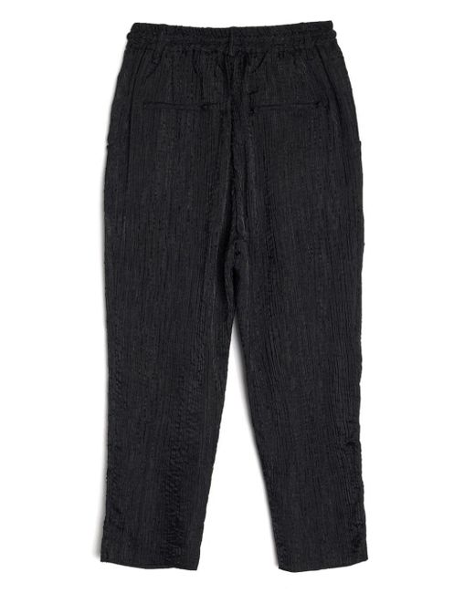 Song For The Mute Blue Wave Drape Tapered-leg Wool Trousers for men