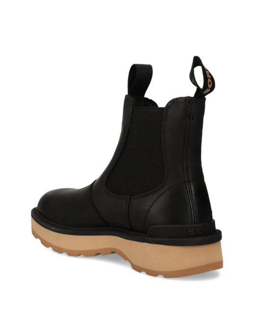 Botas chelsea con panel elástico Sorel de color Black