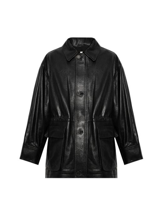 Arma Black Maeve Button-Up Oversized Jacket