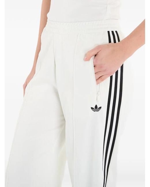 Adidas White Pleated Track Pants