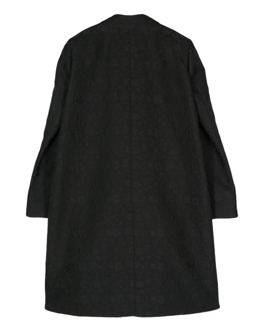Lanvin Black Cloqué Midi Coat