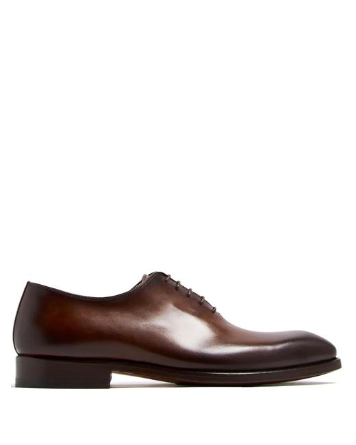 Magnanni Shoes Brown Leather Oxford Shoes for men