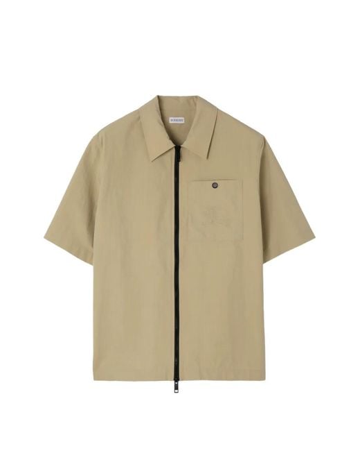 Burberry Natural Nylon Zip Overshirt for men