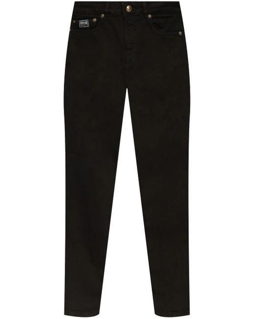 Versace Jeans Couture Black Logo-Patch Jeans for men