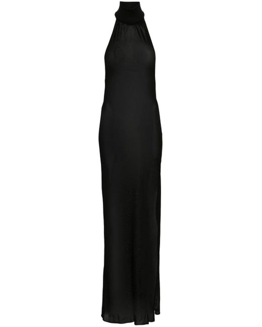 Robe en maille fine à coupe longue Tom Ford en coloris Black