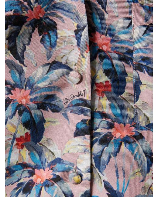 LaDoubleJ Purple Floral-Print Shirt