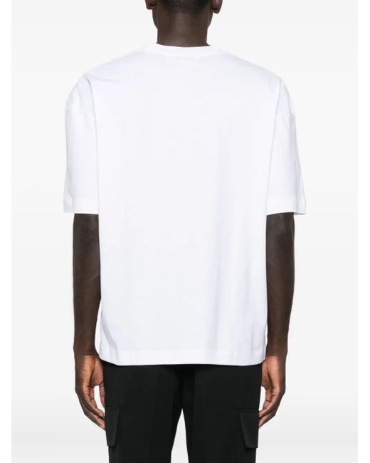 Etudes Studio White Star-Print Organic Cotton T-Shirt for men