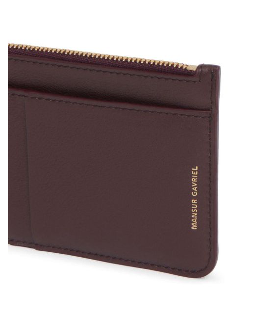 Mansur Gavriel Purple Zipped Leather Card Holder