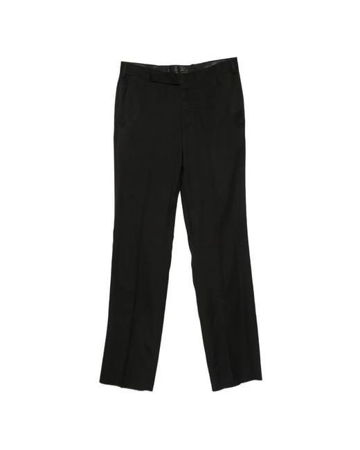 Lardini Black Pressed-Crease Tailored Trousers for men